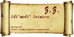 Zámbó Zelmira névjegykártya
